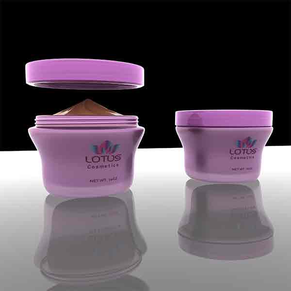 Lotus cosmetic 3D jar modeling