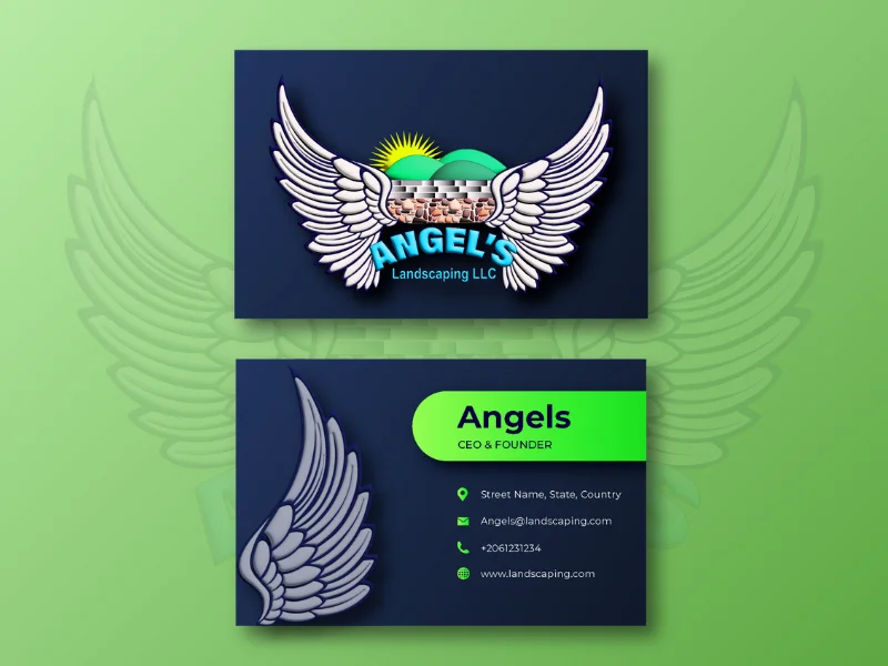 Business card branding project by Nancy Basileus Designs