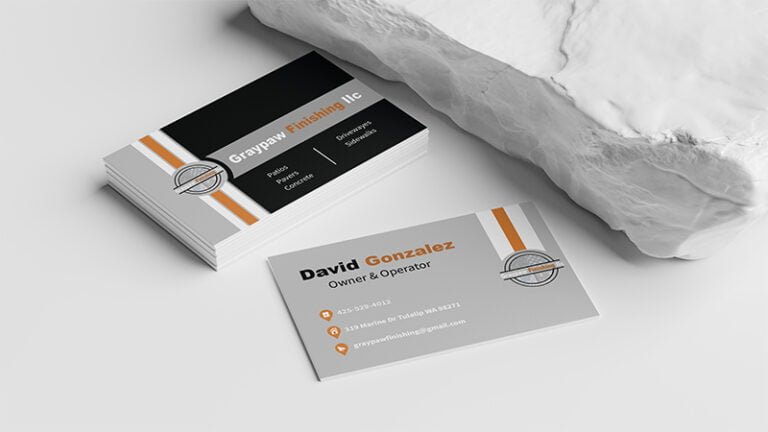 Business card design mockup